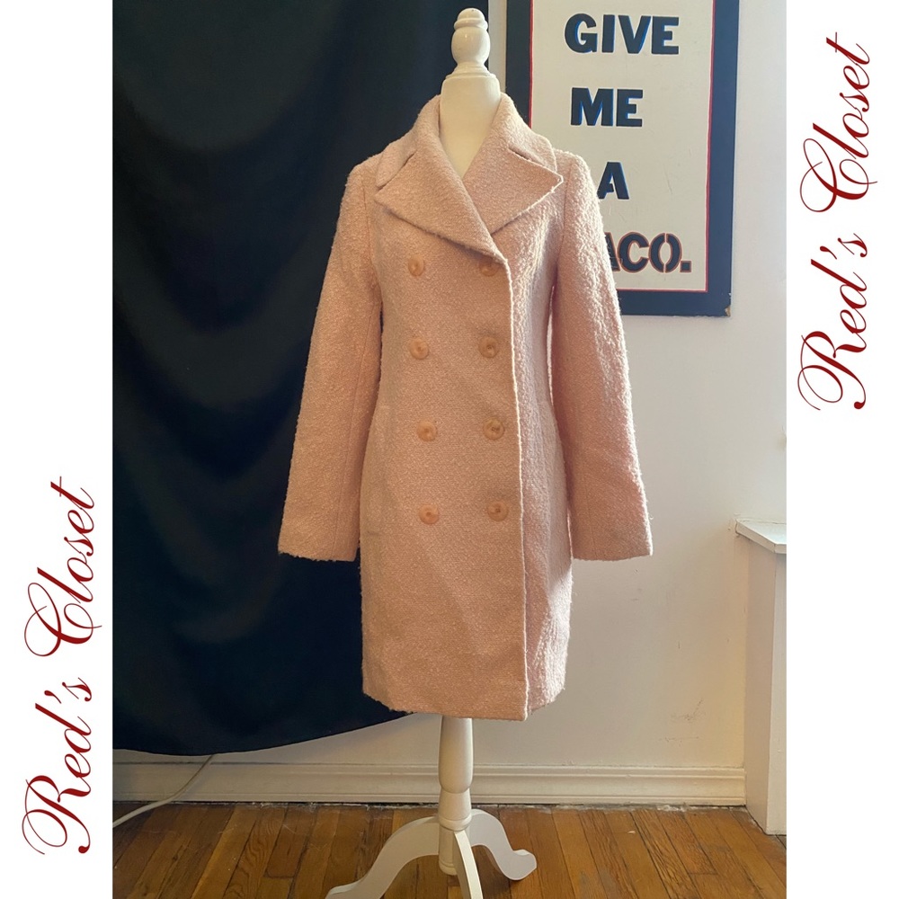 Light Pink Fleurette Pea Coat Sz 4